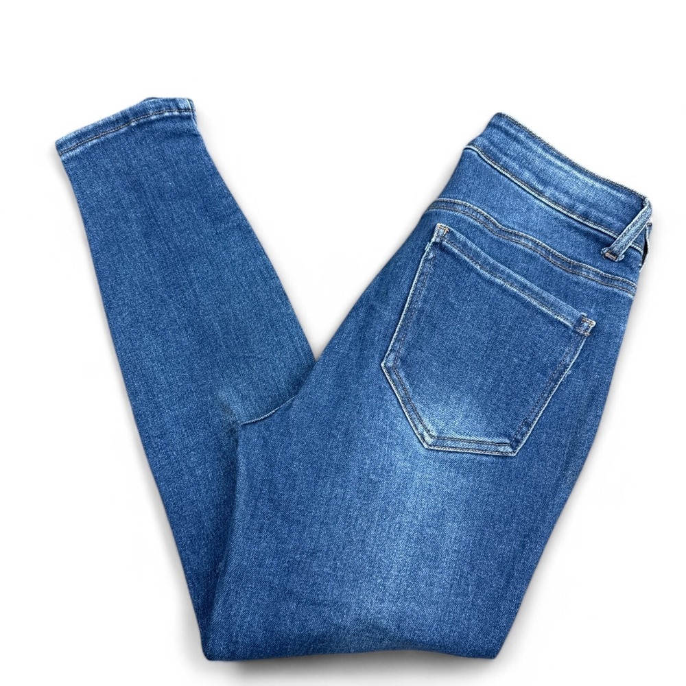 Bamboo Skinny Jeans Womens Size 10 Distressed Mid Rise Blue‎ Stretch Denim